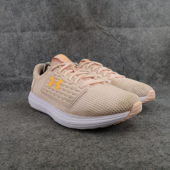 Under Armour Shoes Womens 10 Athletic Trainers UA Surge SE Running Sports Peach - Picture 1 of 13